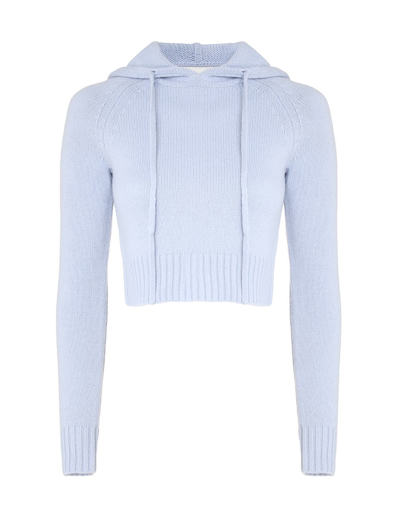 NATURA CROPPED HOODED SWEATER 1