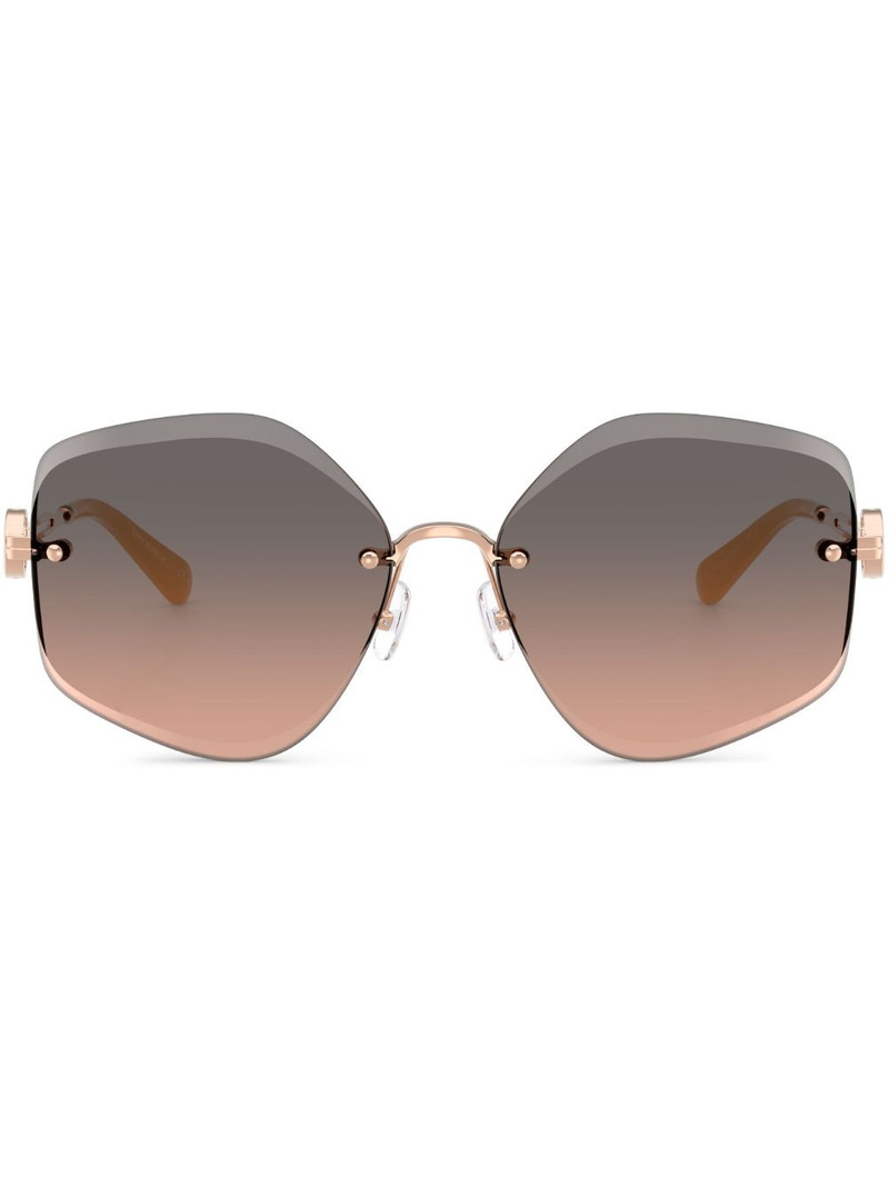 geometric-frame sunglasses 1