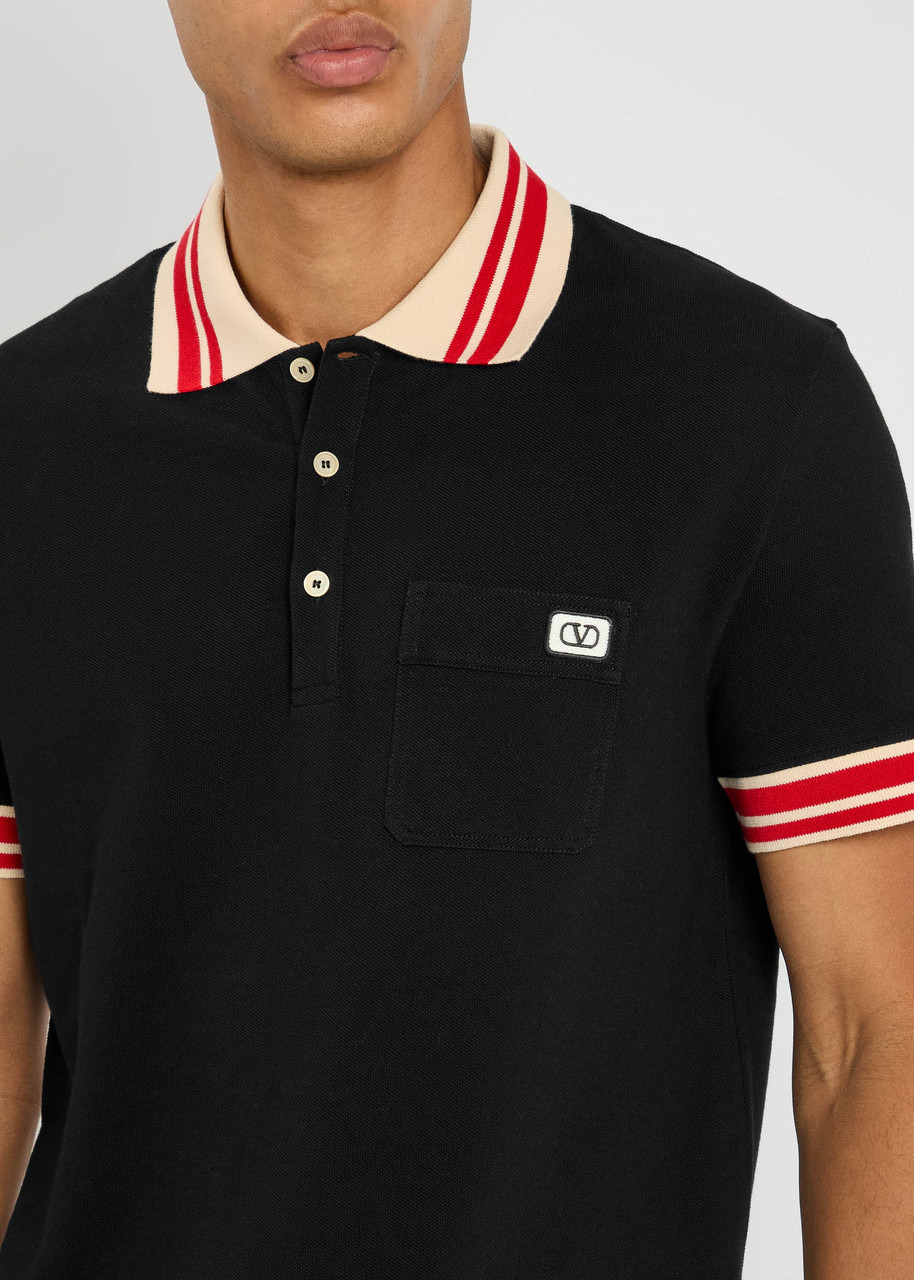 Valentino Garavani Vlogo Piqué Cotton Polo Shirt - 5