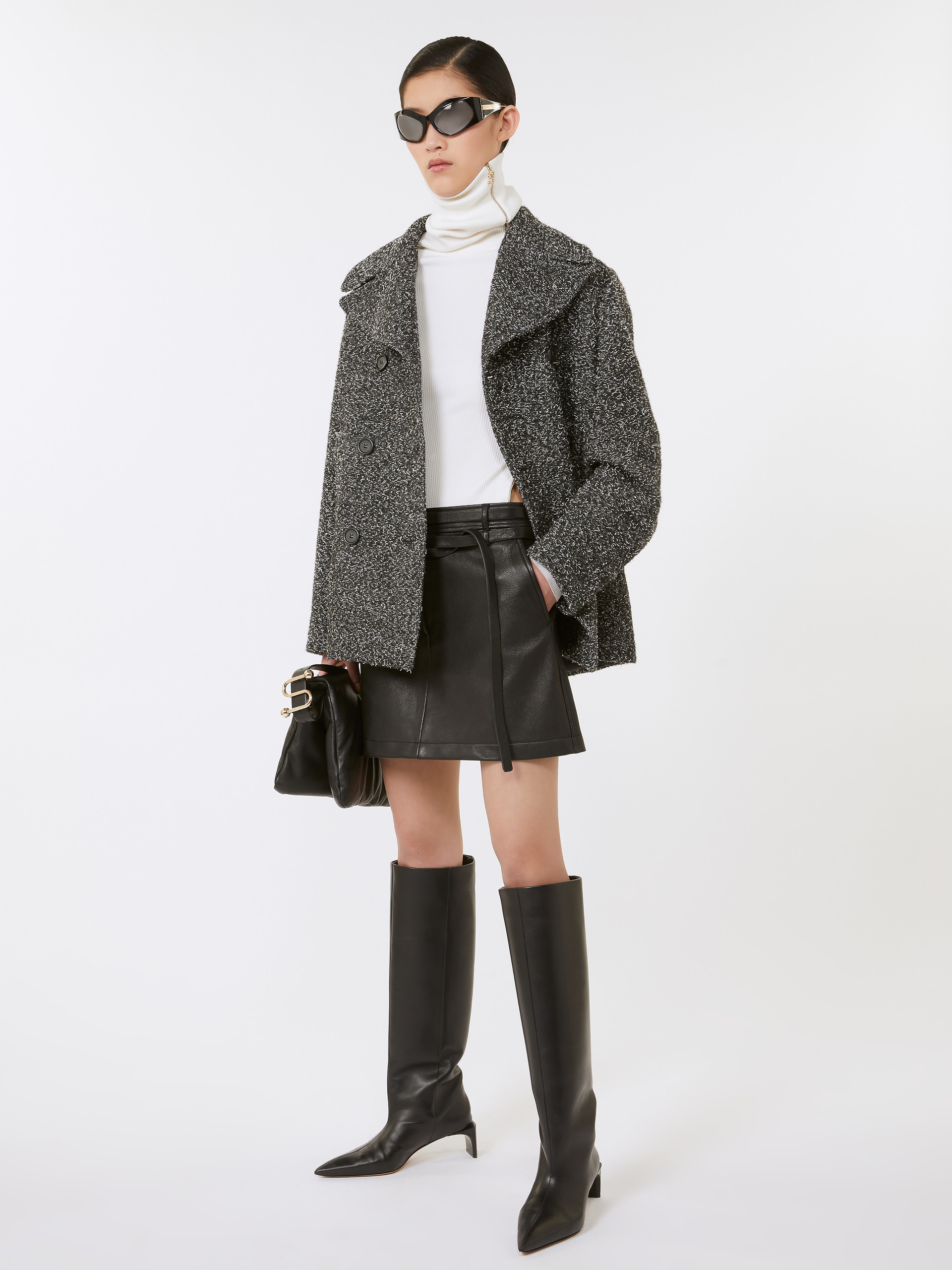 スカート SPORTMAX PATTO - Short leather skirt Sportmax PATTO Short leather skirt | REVERSIBLE