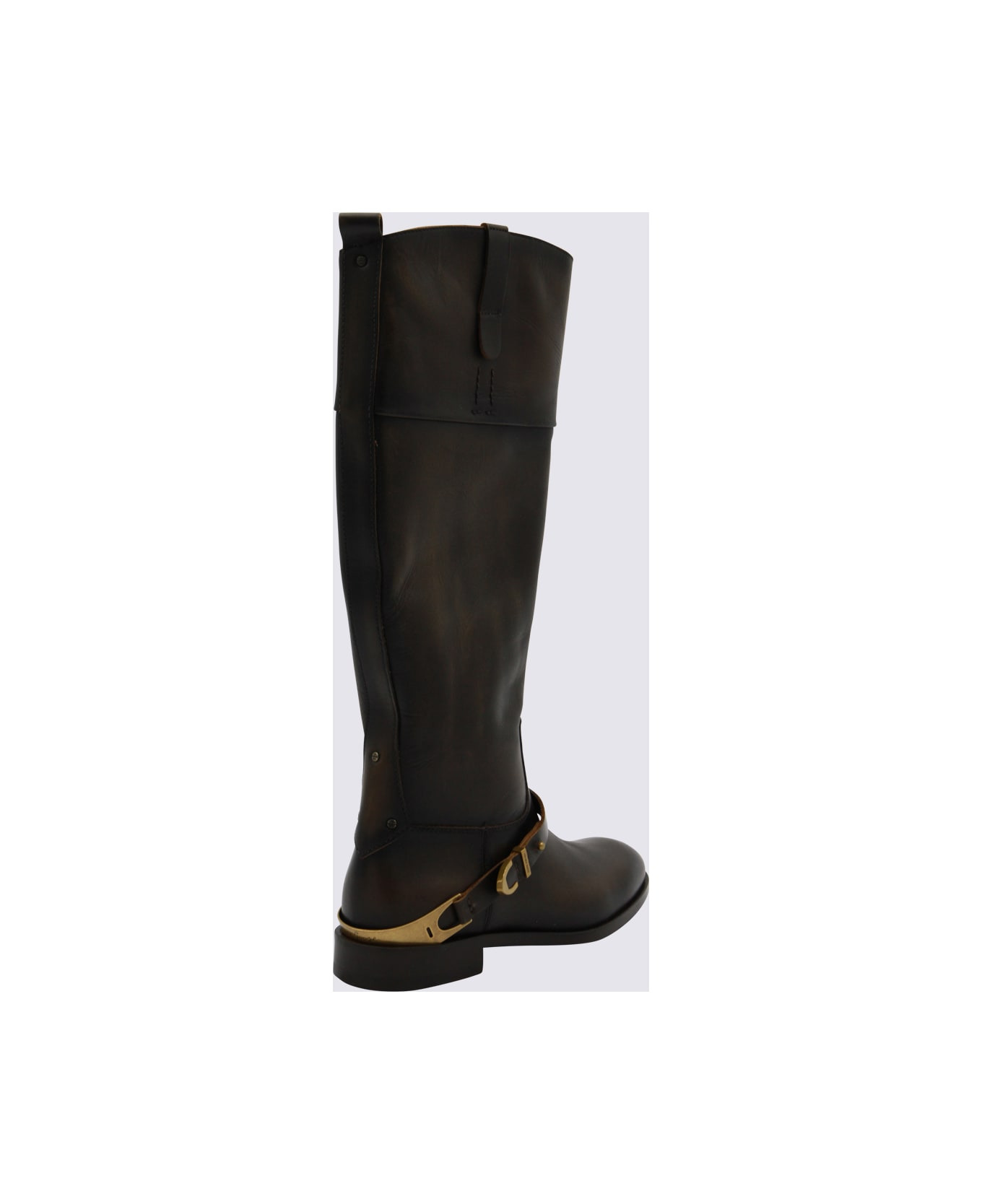 Dark Brown Leather Boots - 3