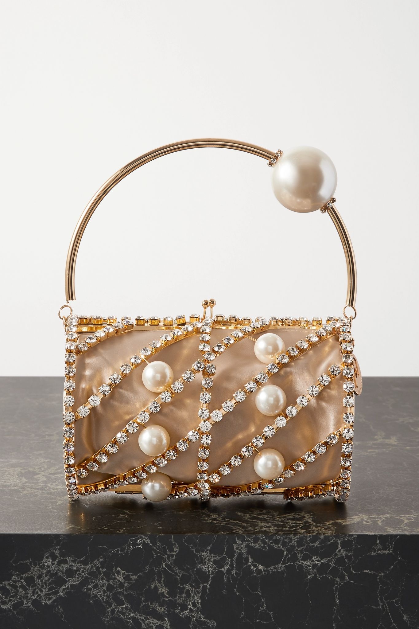 Brigitta embellished gold-tone tote - 1