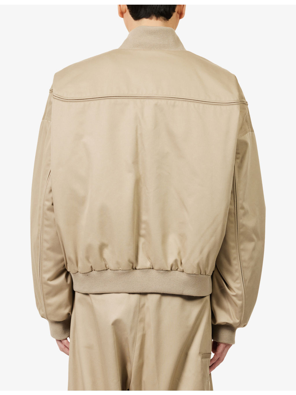 Gas Station Oversized Cotton Blend Bomber Jacket - 4