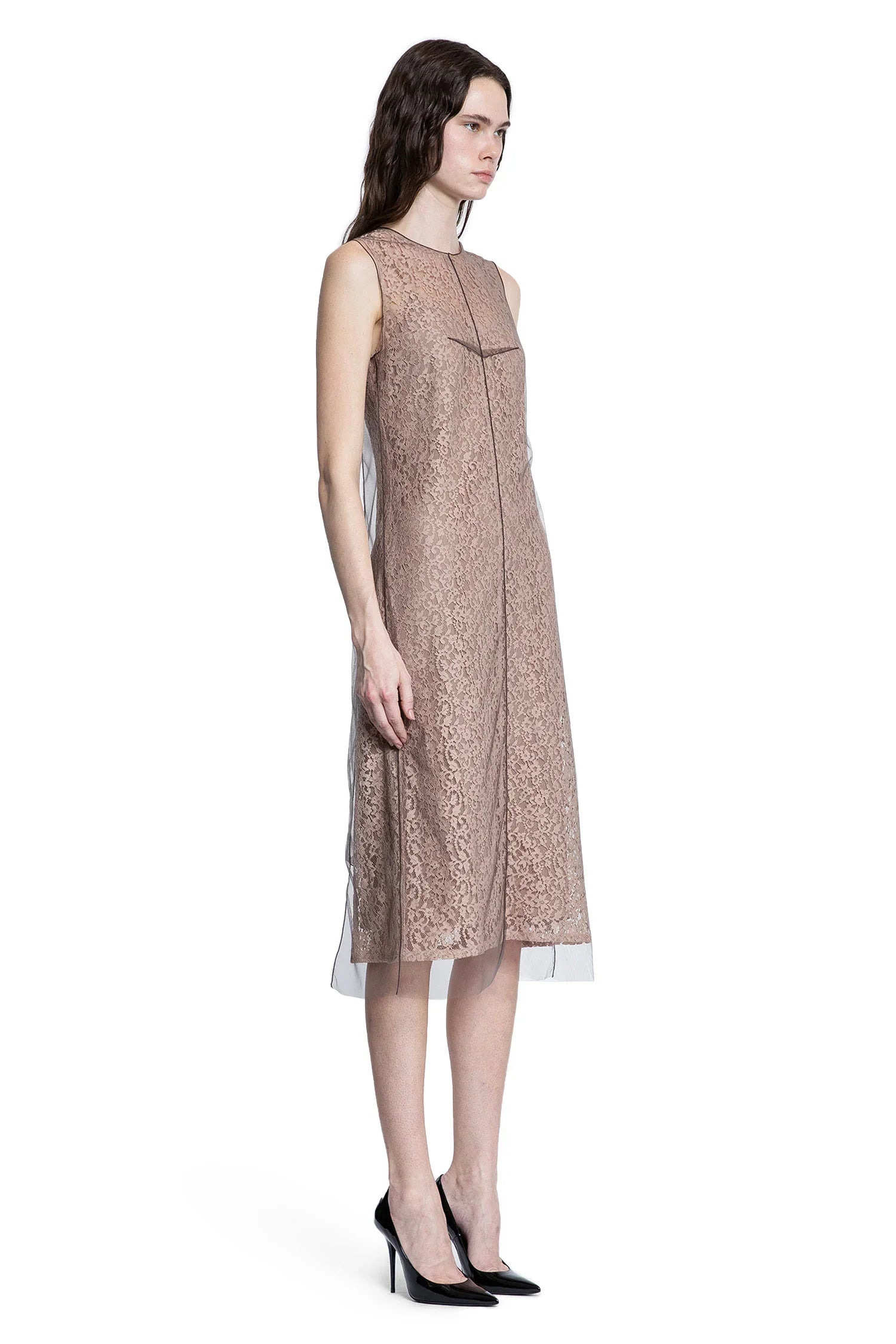 Floral-Lace-And-Tulle-Midi-Dress - 3