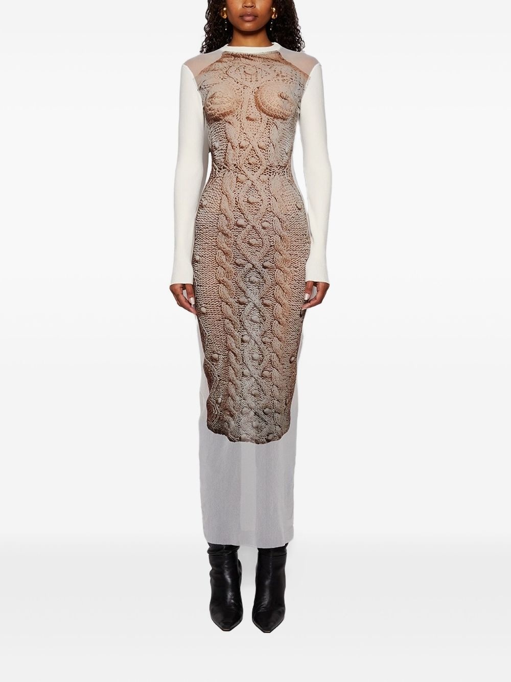 Madonna-knit mesh dress - 3