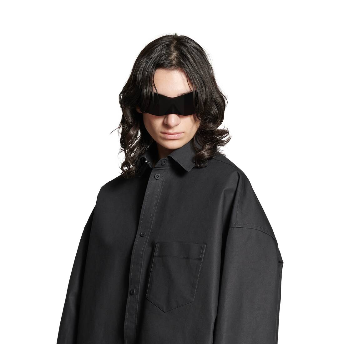 Outerwear Shirt Large Fit in Black - 5