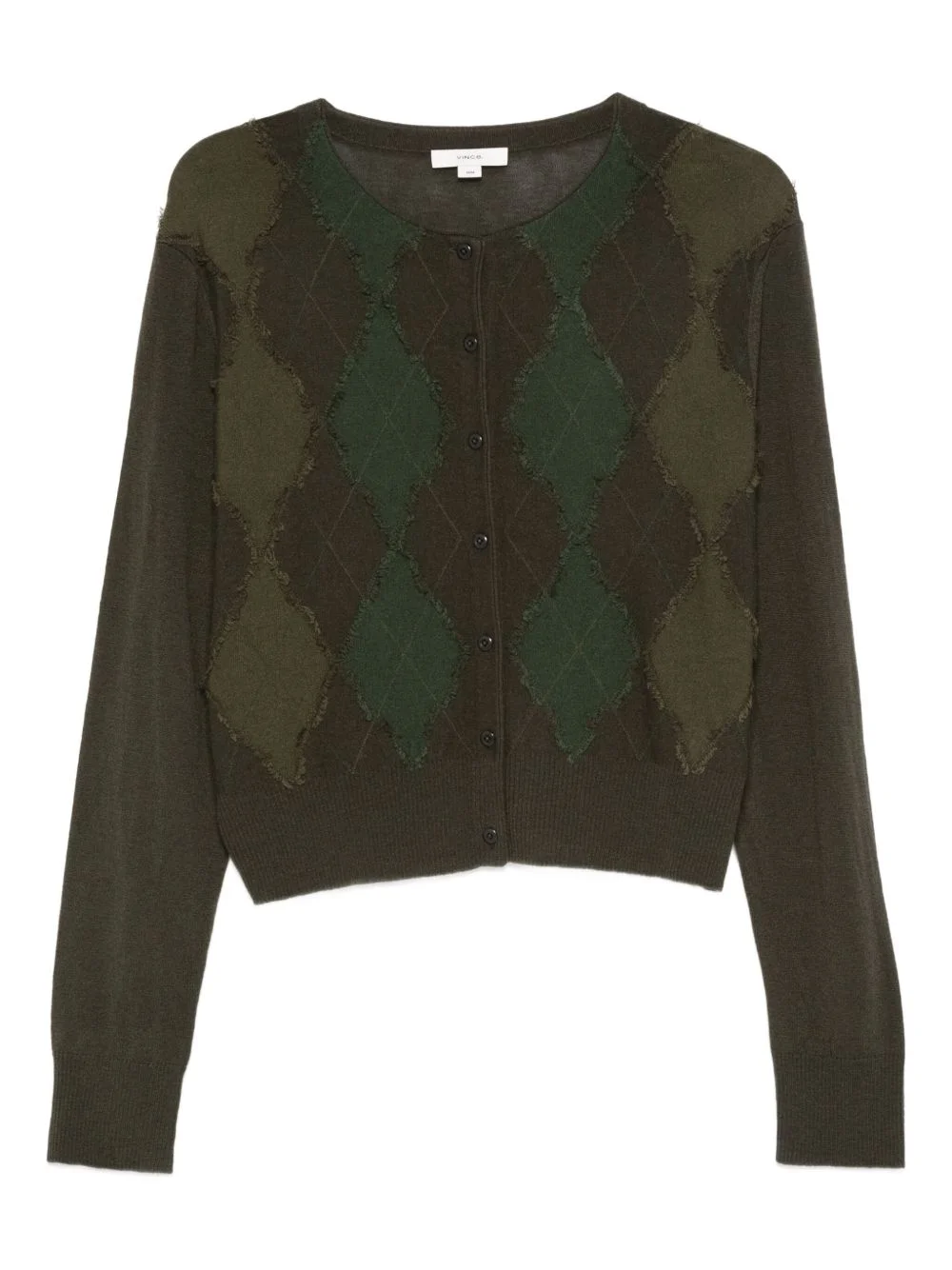 argyle button knitwear - 1