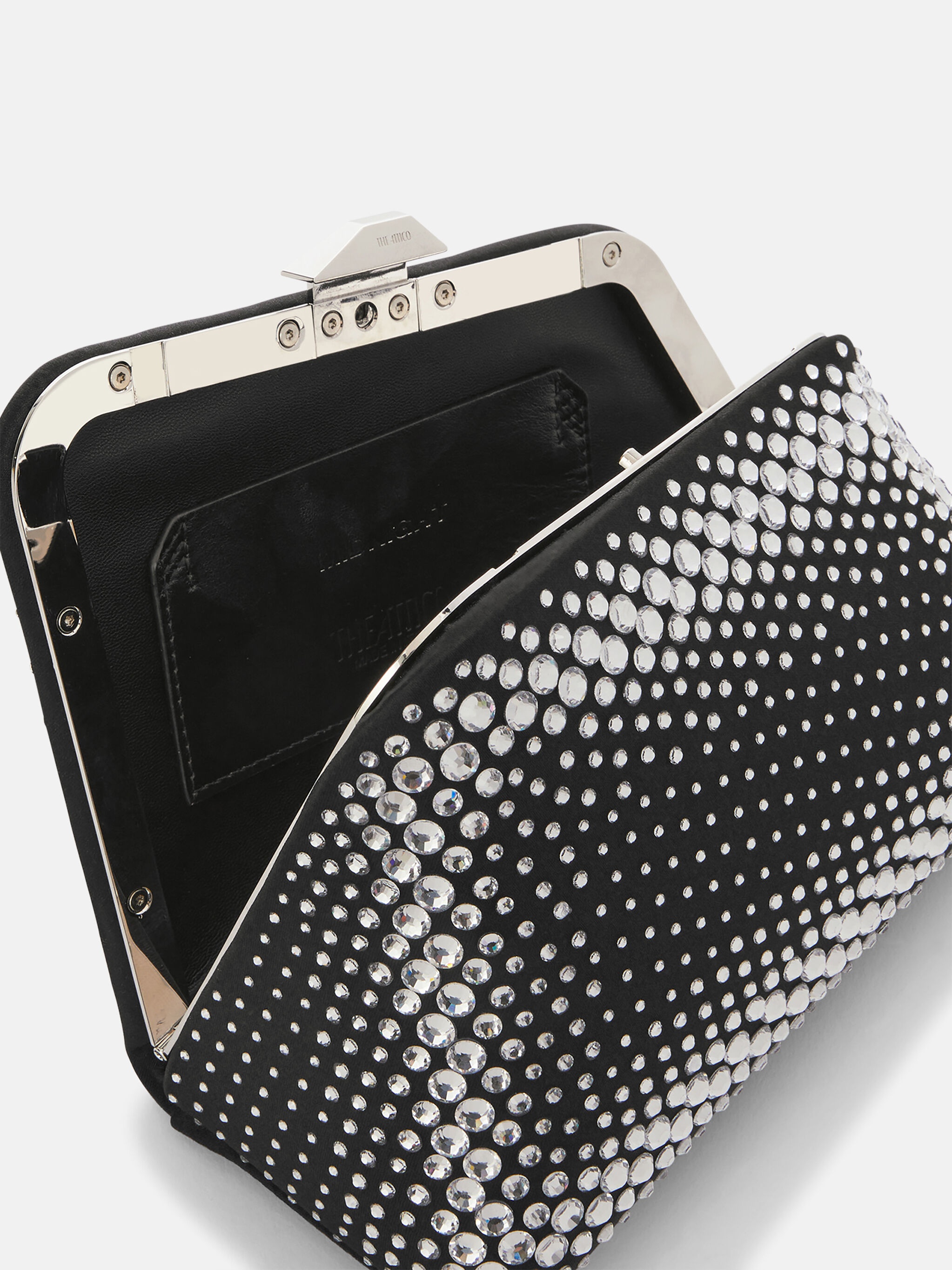 ''MIDNIGHT'' BLACK AND CRYSTAL MINI CLUTCH - 4