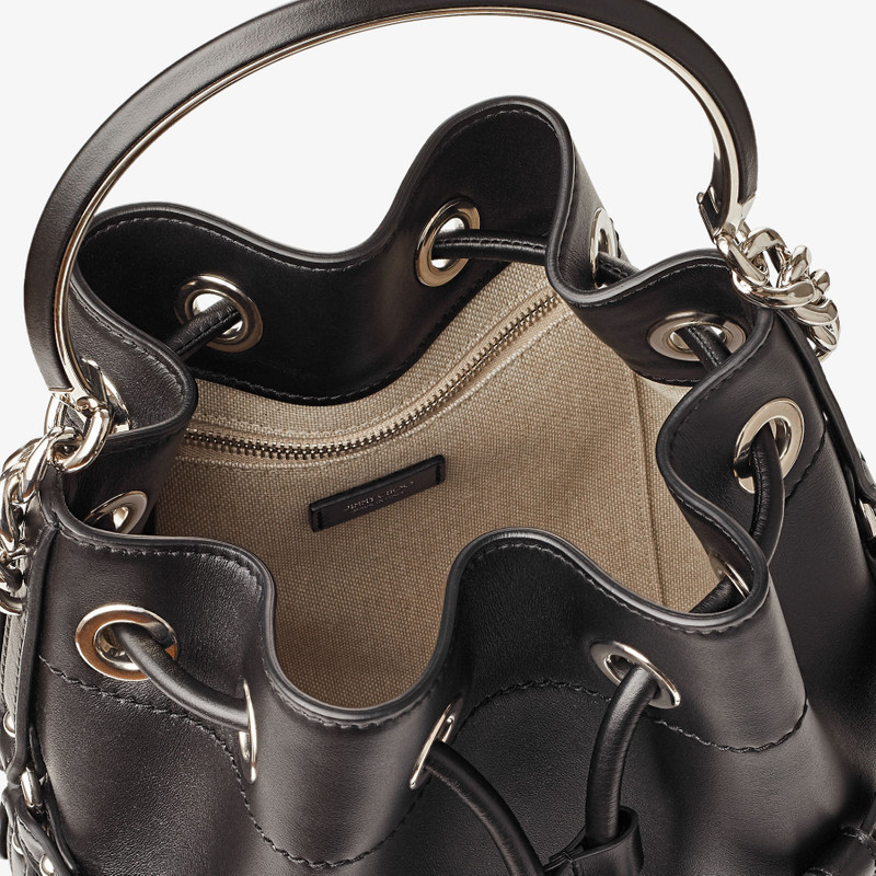 Bon Bon Bucket
Black Calf Leather Bucket Bag with Harness 3