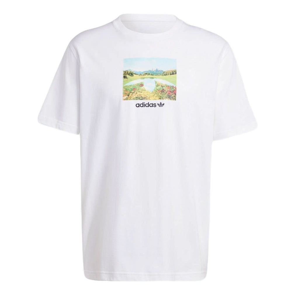 adidas Day Graphic T-shirt Asia Sizing 'White' JF2858 - 1