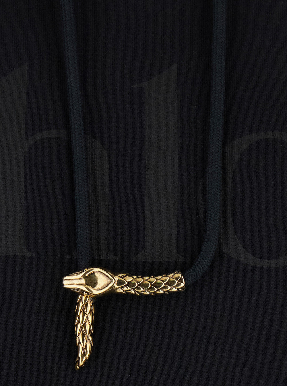 Chloé Women Black Hoodie With Lettering Logo Printed On The Front And Metallic Pendant Detail In Cot - 3