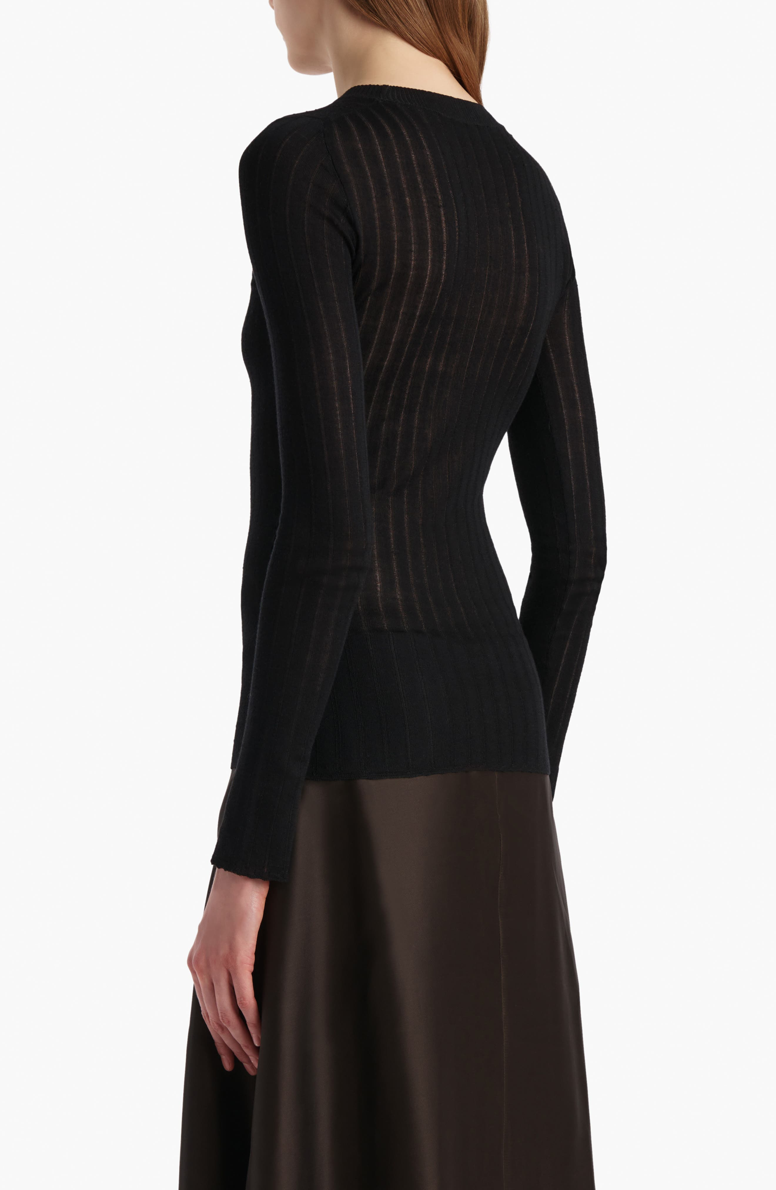 Khaite Elm Silk Blend Top in Black at Nordstrom - 2