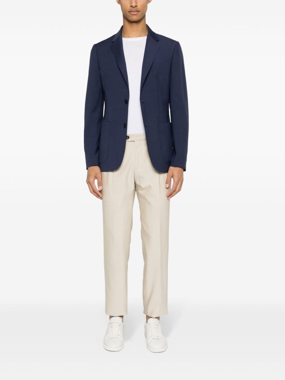 single-breasted wool blazer - 2