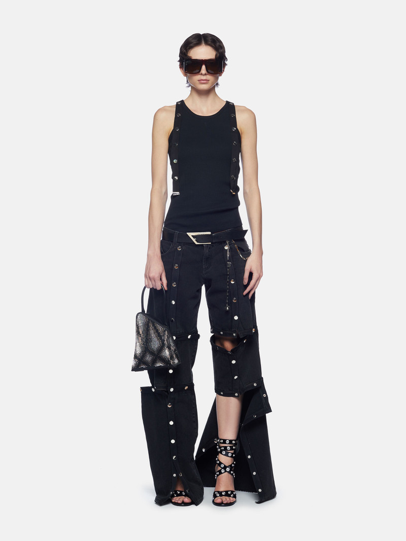 THE ATTICO BLACK LONG PANTS outlook