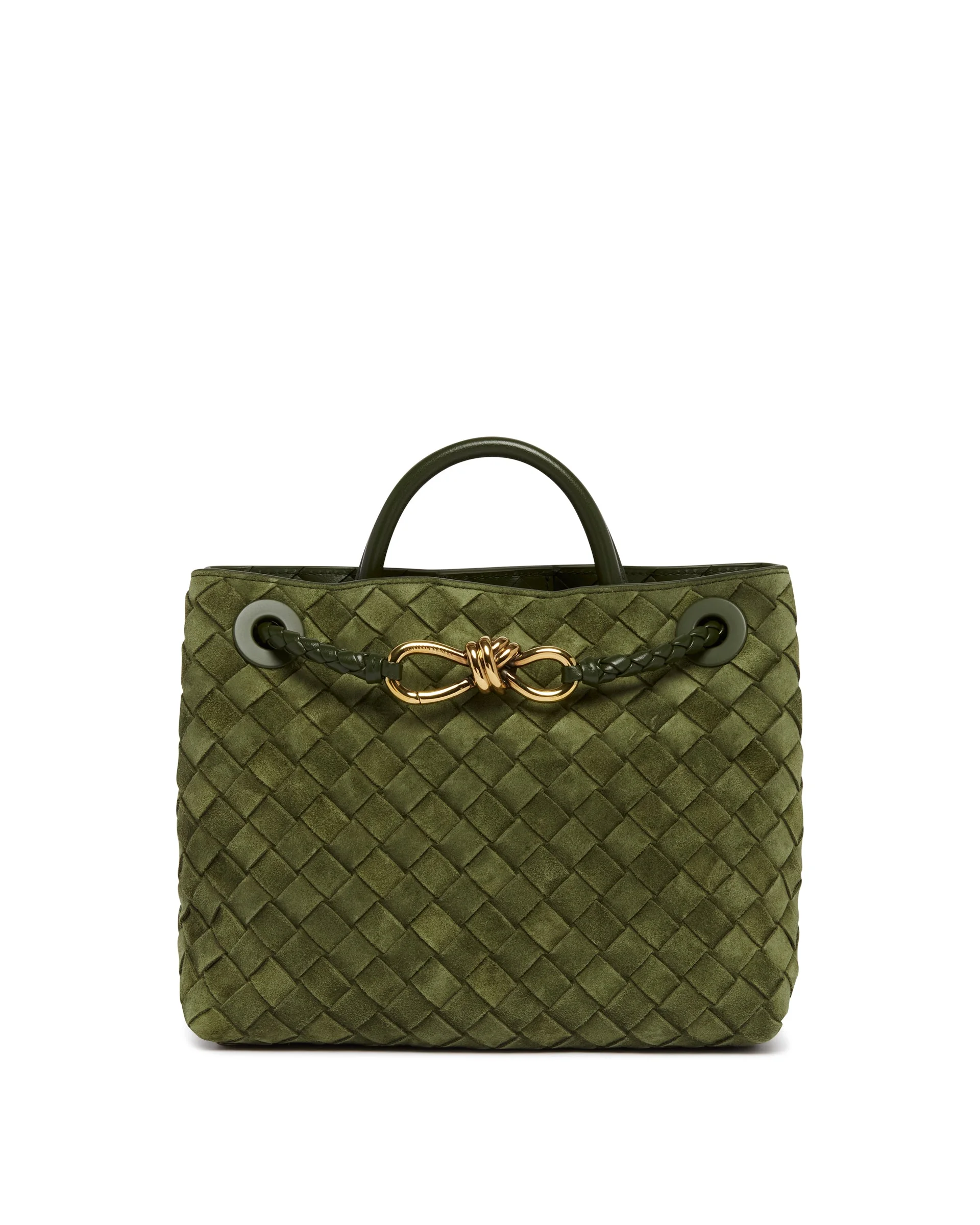 Green Small Andiamo Suede Bag - 1