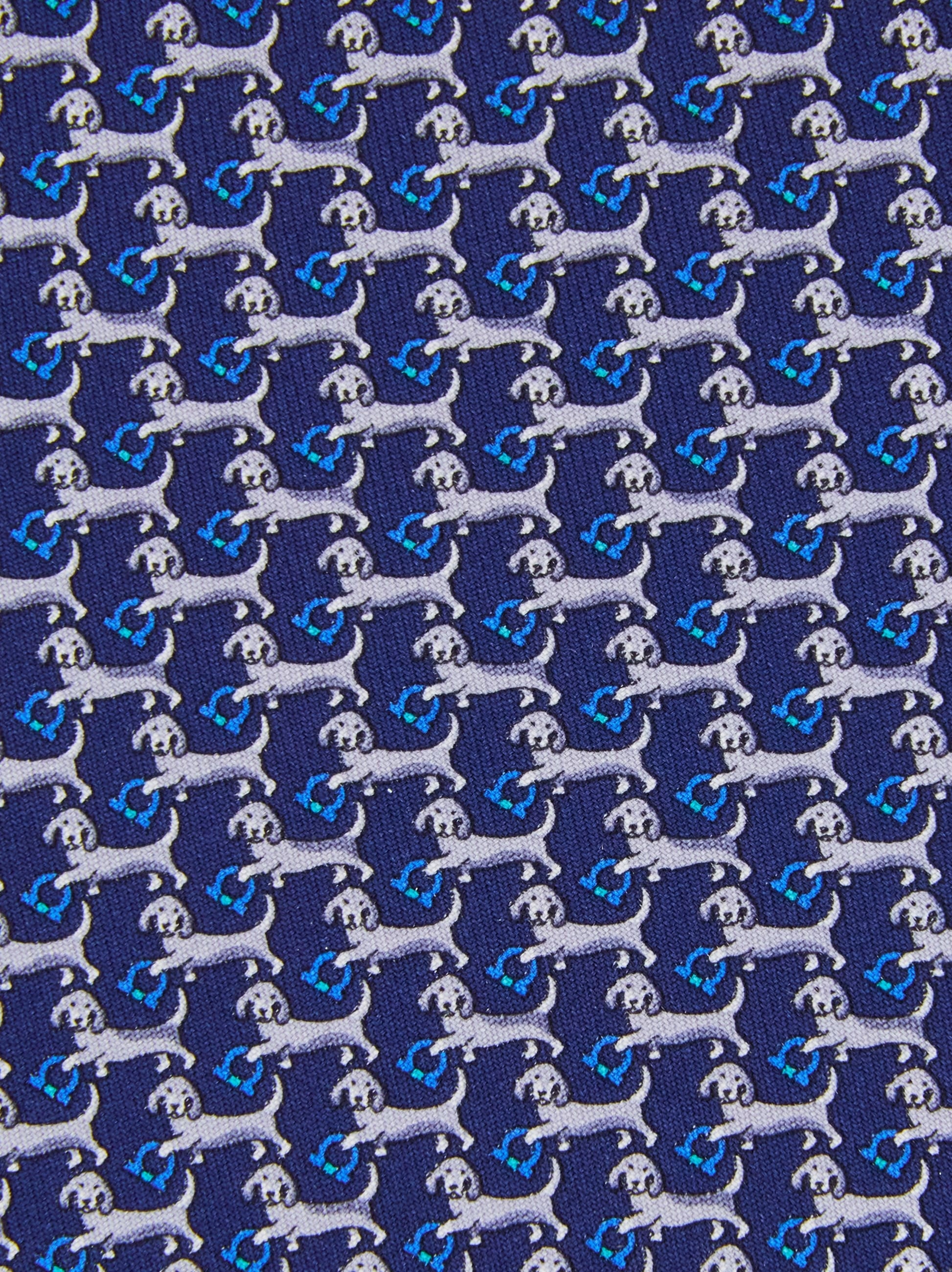 Dachshund print silk tie - 2