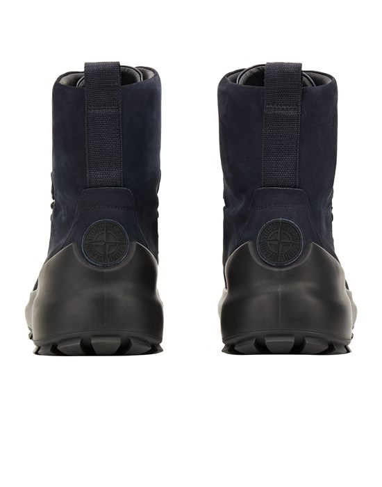 S0404 NABUK/LEATHER HIKING BOOT_STONE ISLAND WITH ECCO® BLUE - 4