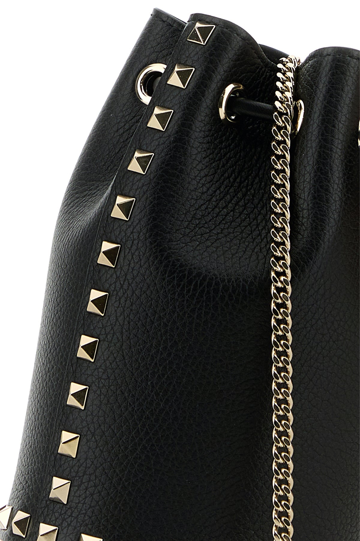 Black leather bucket bag - 4