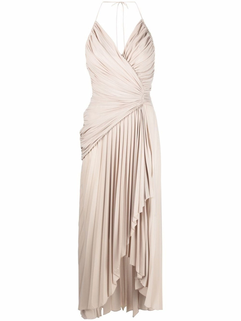 draped asymmetric dress - 1