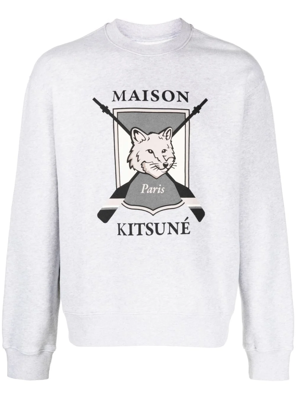 logo-print cotton sweatshirt - 1