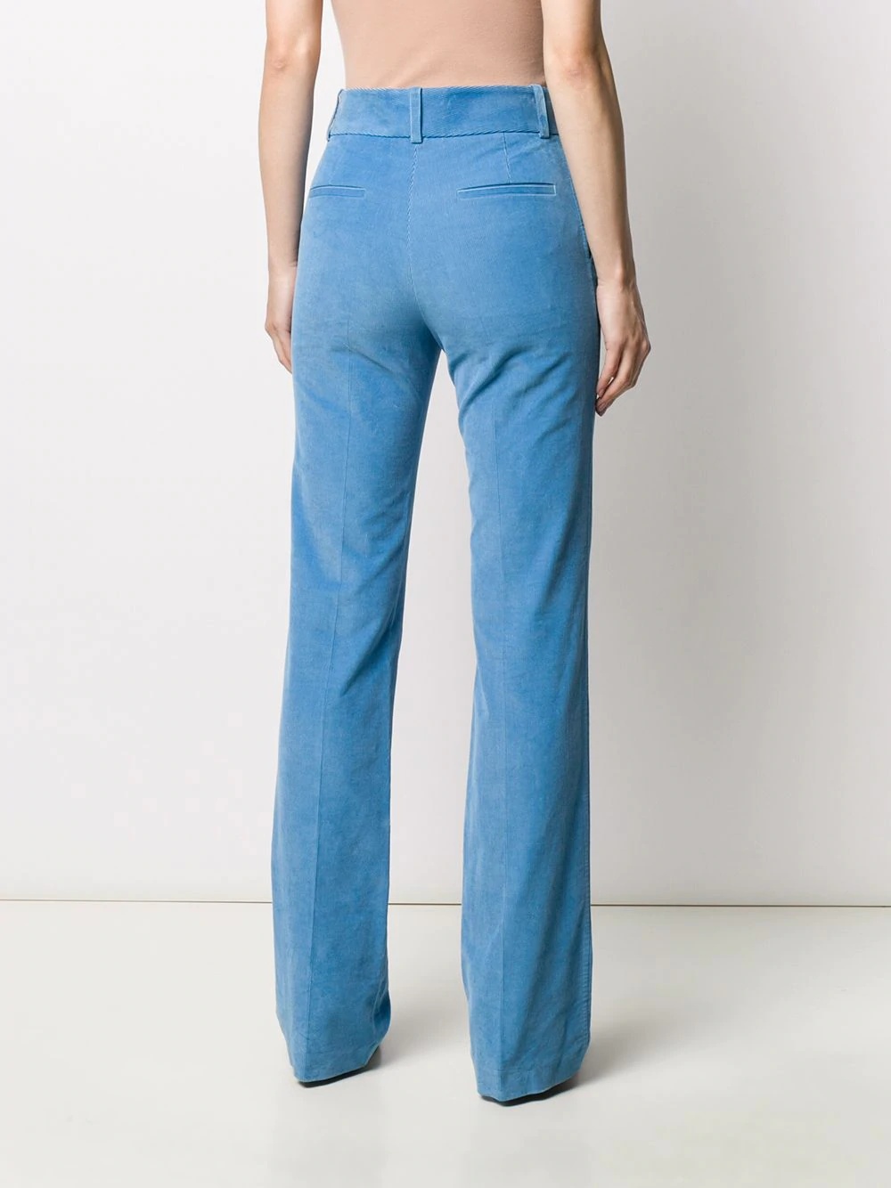 high-waisted flared trousers - 4