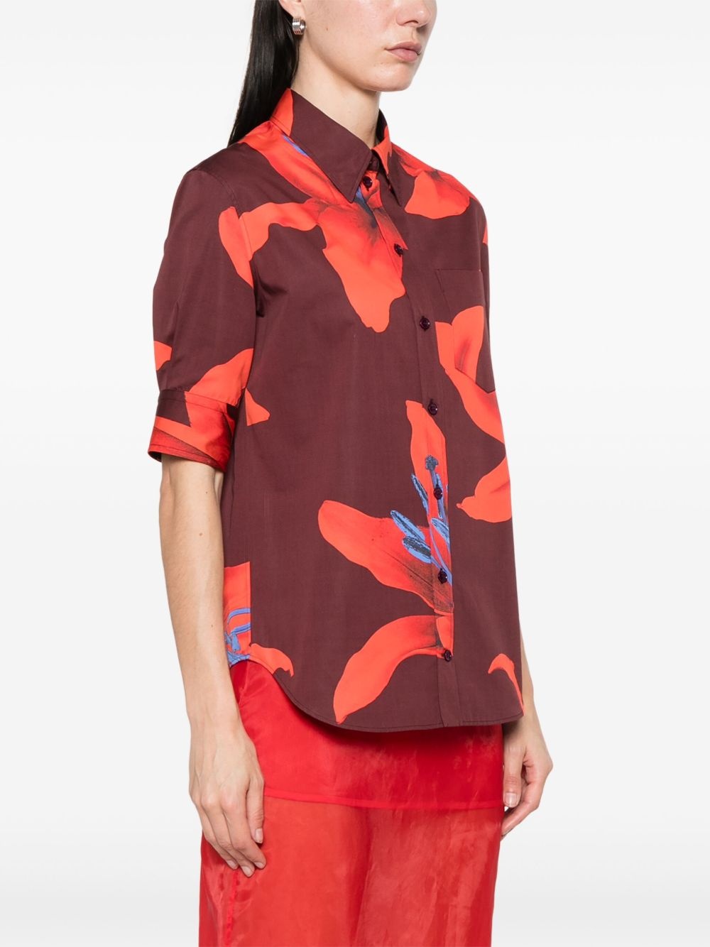 floral-print shirt - 3