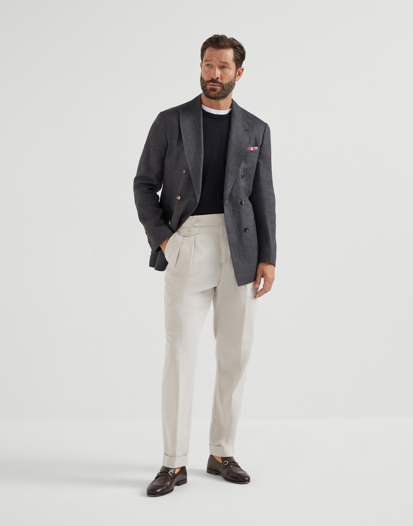 Virgin wool and cashmere lightweight sweater with patches - 5