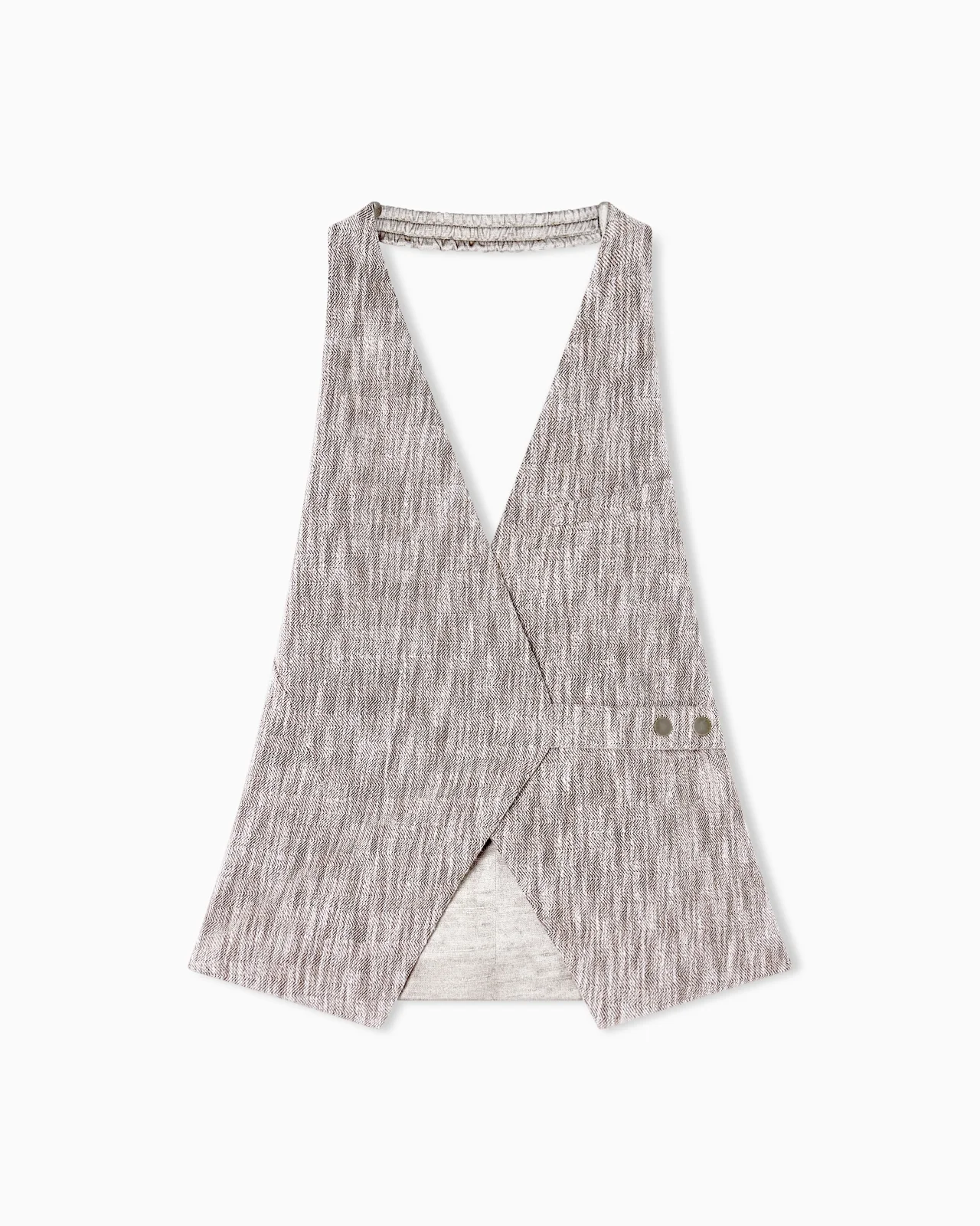 CHEVRON JERSEY CROSSOVER WAISTCOAT - 1