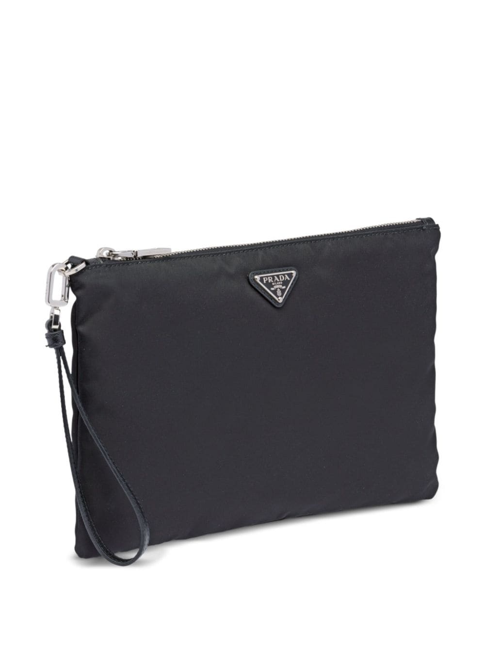 Re-Nylon triangle-logo clutch bag - 4