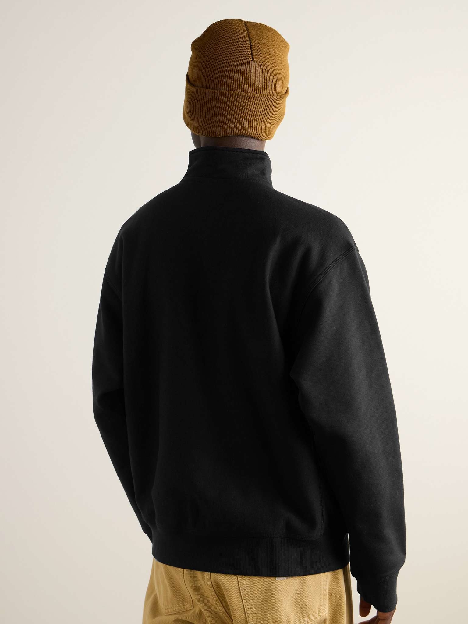 American Script Cotton-Blend Jersey Half-Zip Sweatshirt - 3