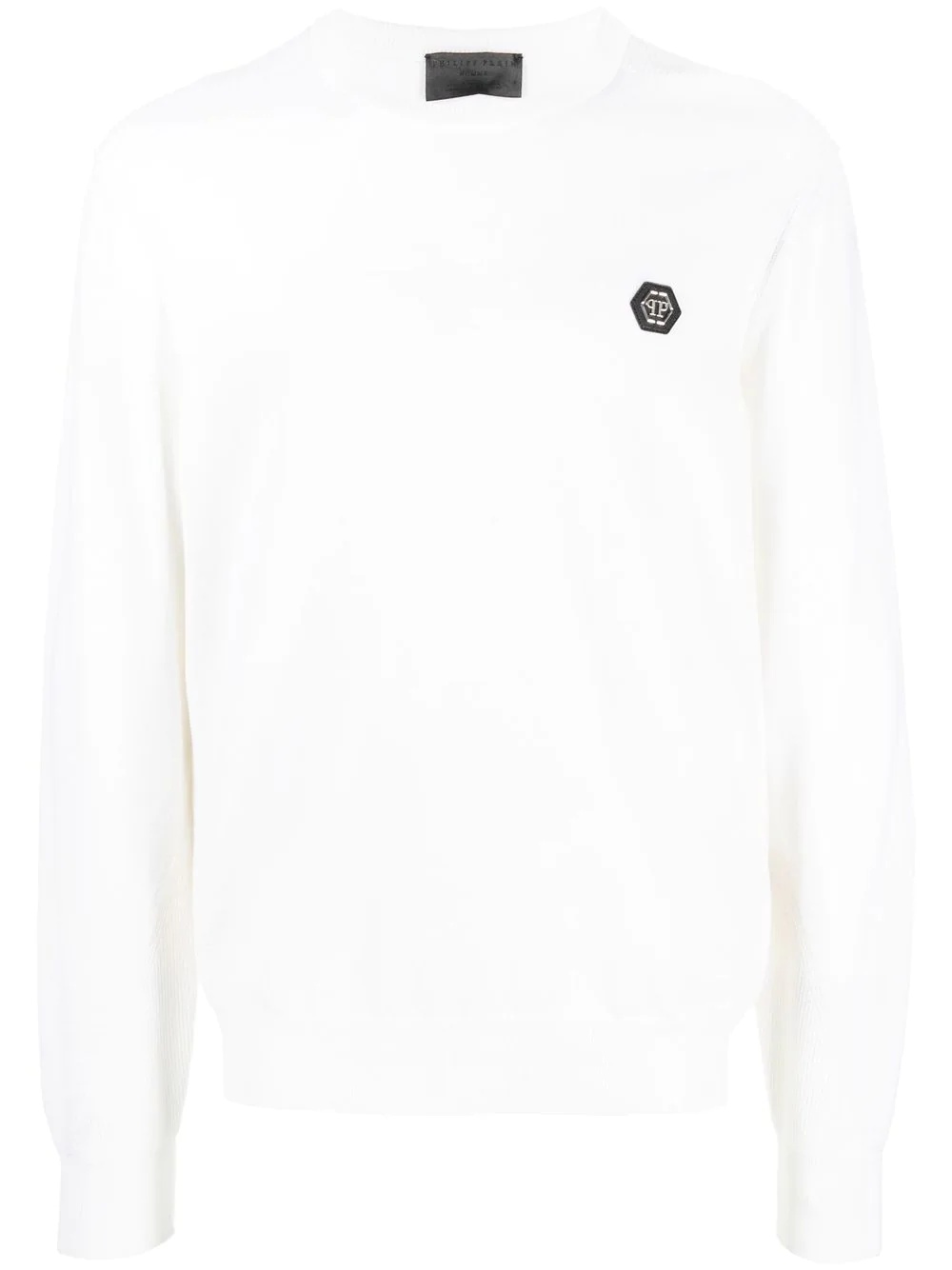 logo-patch long-sleeved sweater - 1