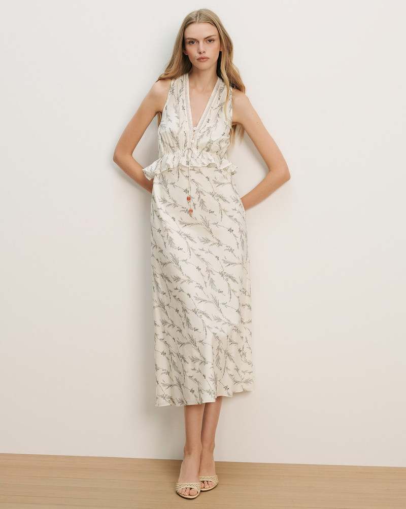 VERONICA BEARD DOMINICK FLORAL MIDI DRESS outlook