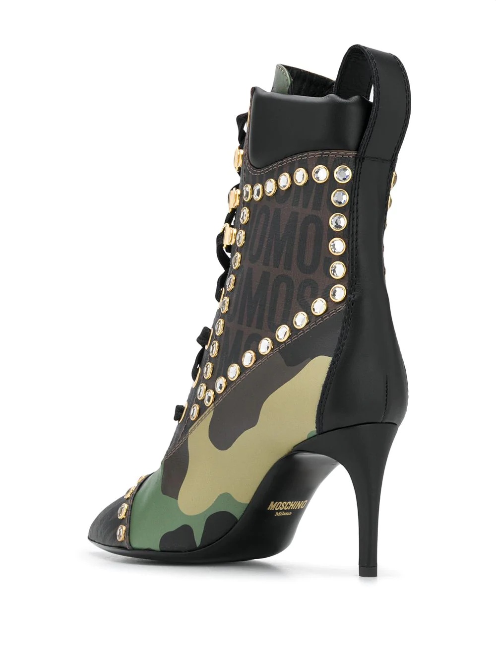 camouflage lace-up boots - 3