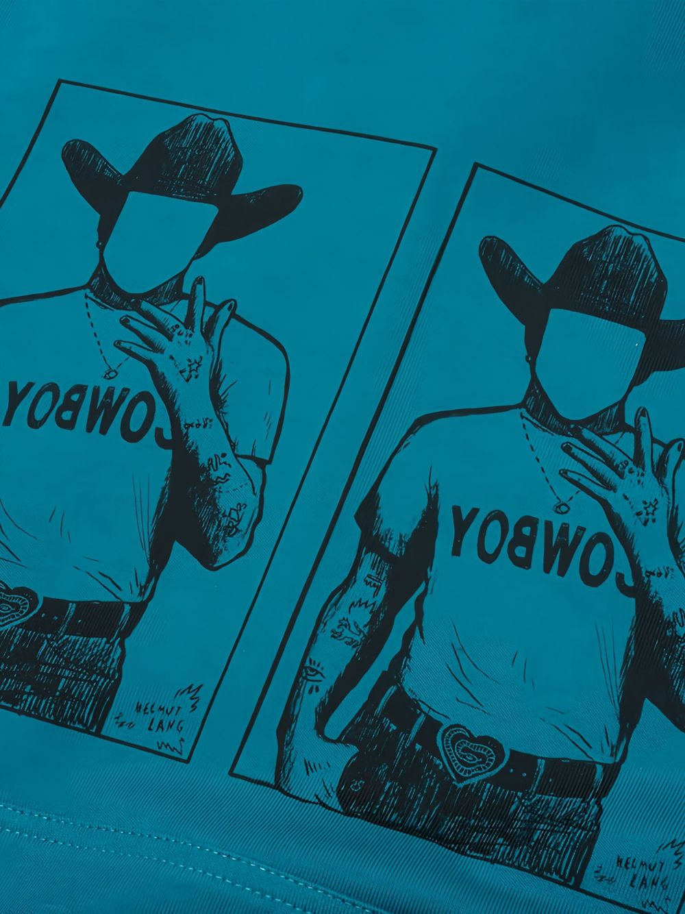 cowboy-print hoodie - 5