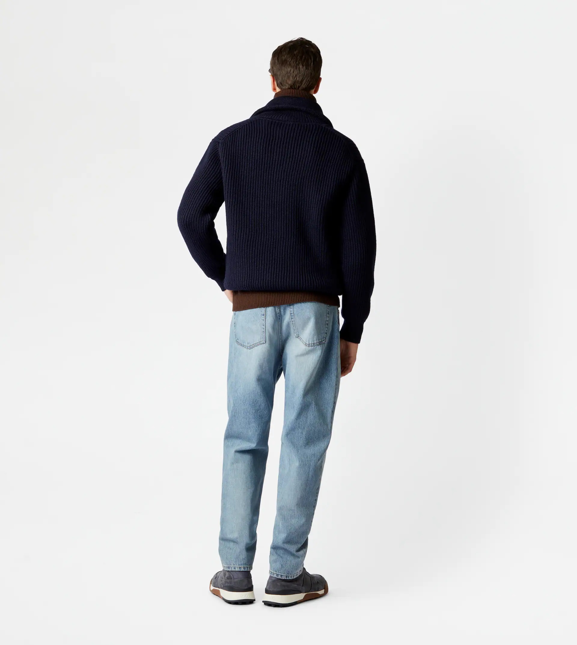 ZIPPED TURTLENECK JUMPER - BLUE - 3
