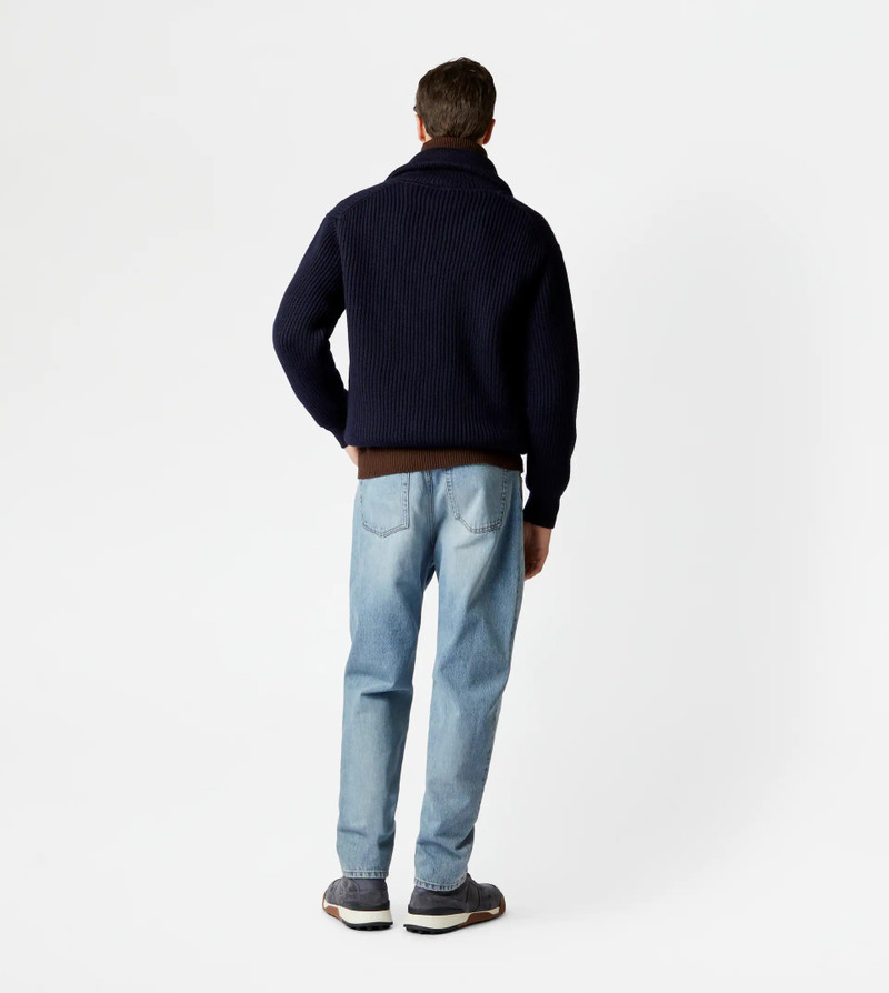 ZIPPED TURTLENECK JUMPER - BLUE 3