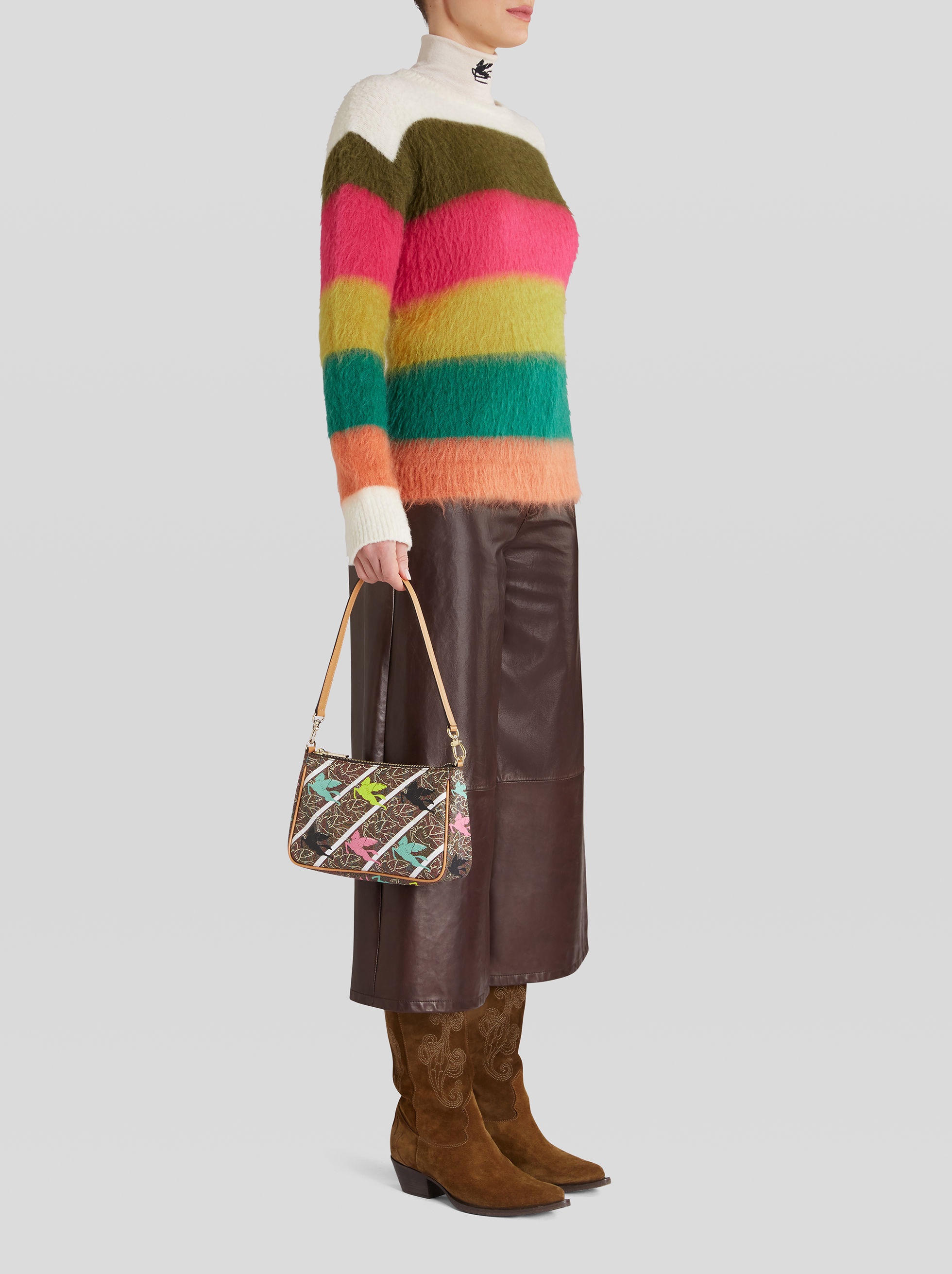 PAISLEY HANDBAG WITH PEGASO - 2