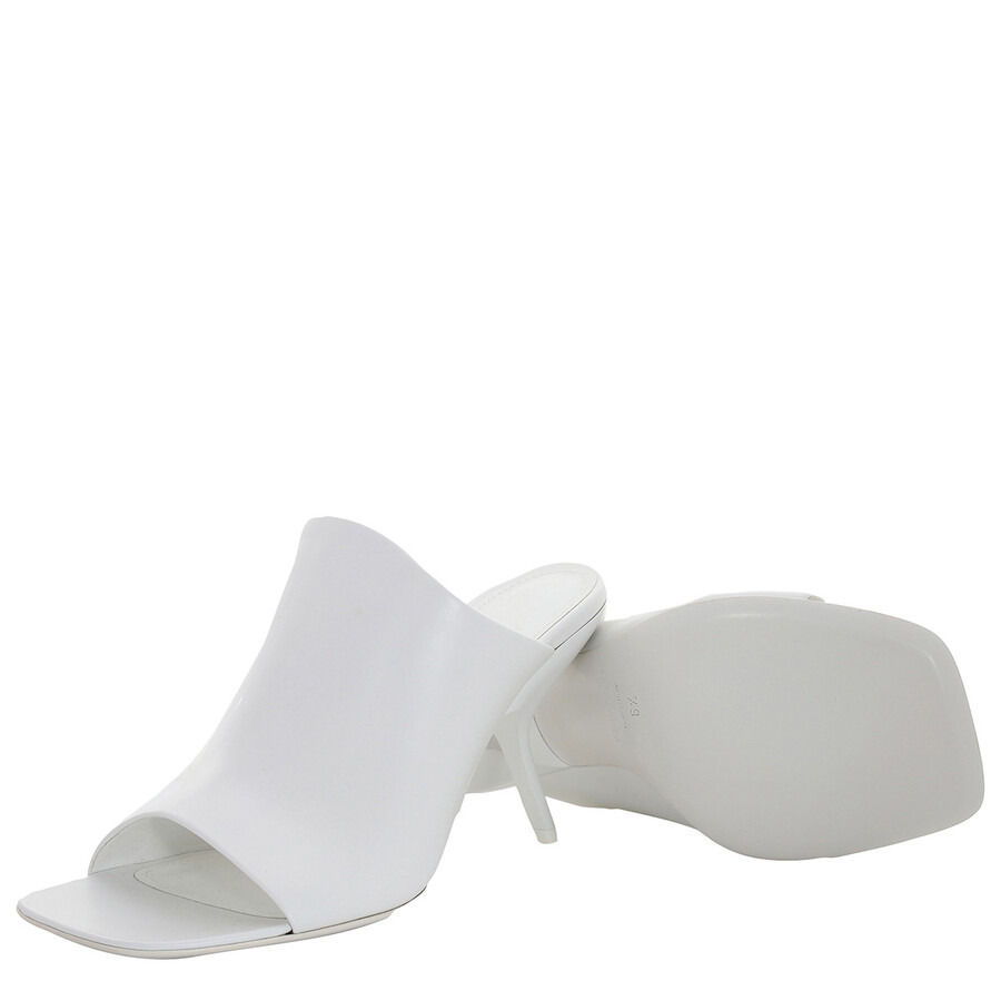 Salvatore Ferragamo White Nappa Open-Toe Slide Sandals - 2
