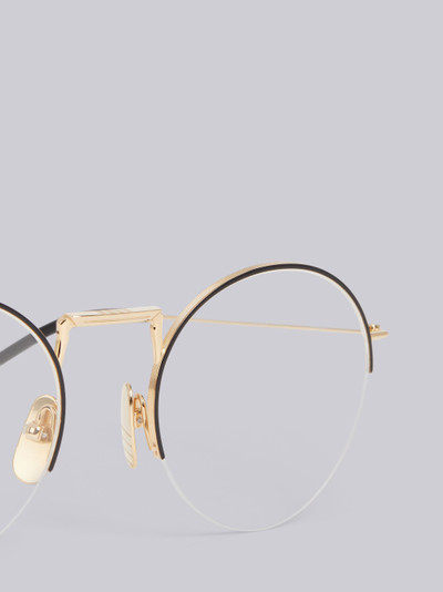 Thom Browne TB118 - White Gold Hingless Round Glasses outlook