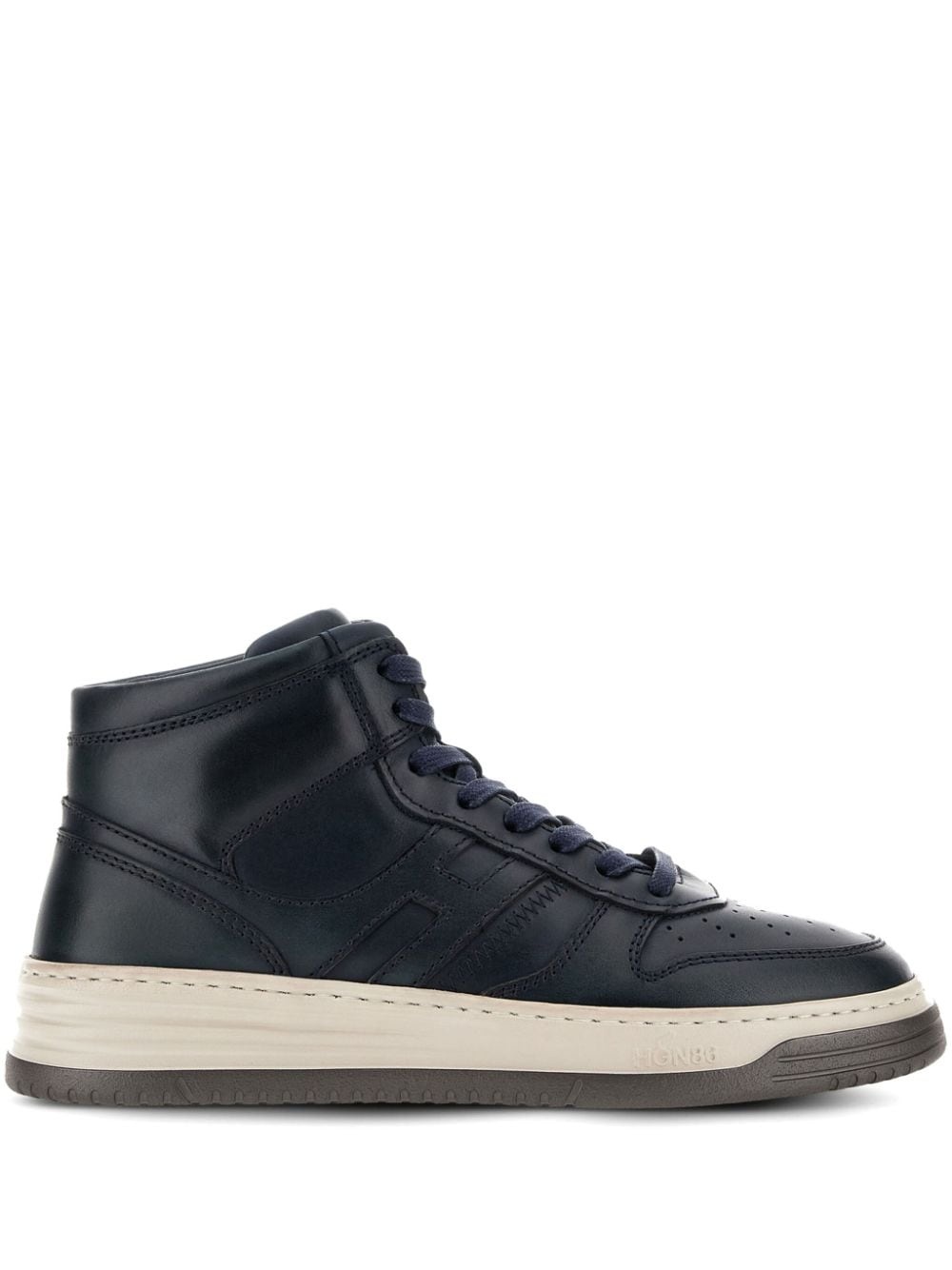 H630 logo-patch leather sneakers - 1