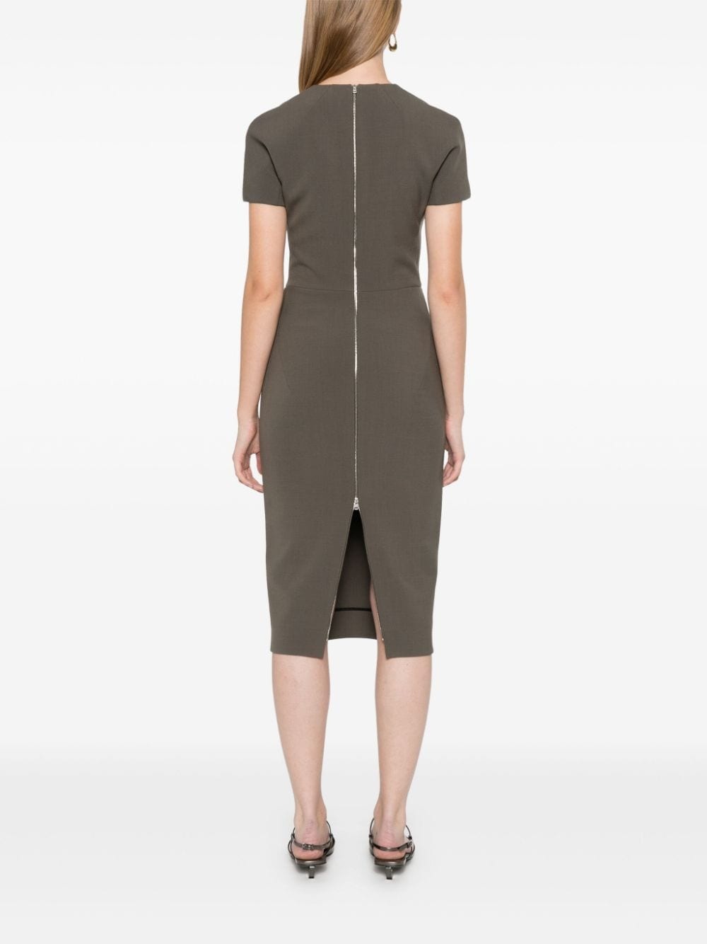 fitted midi dress - 4