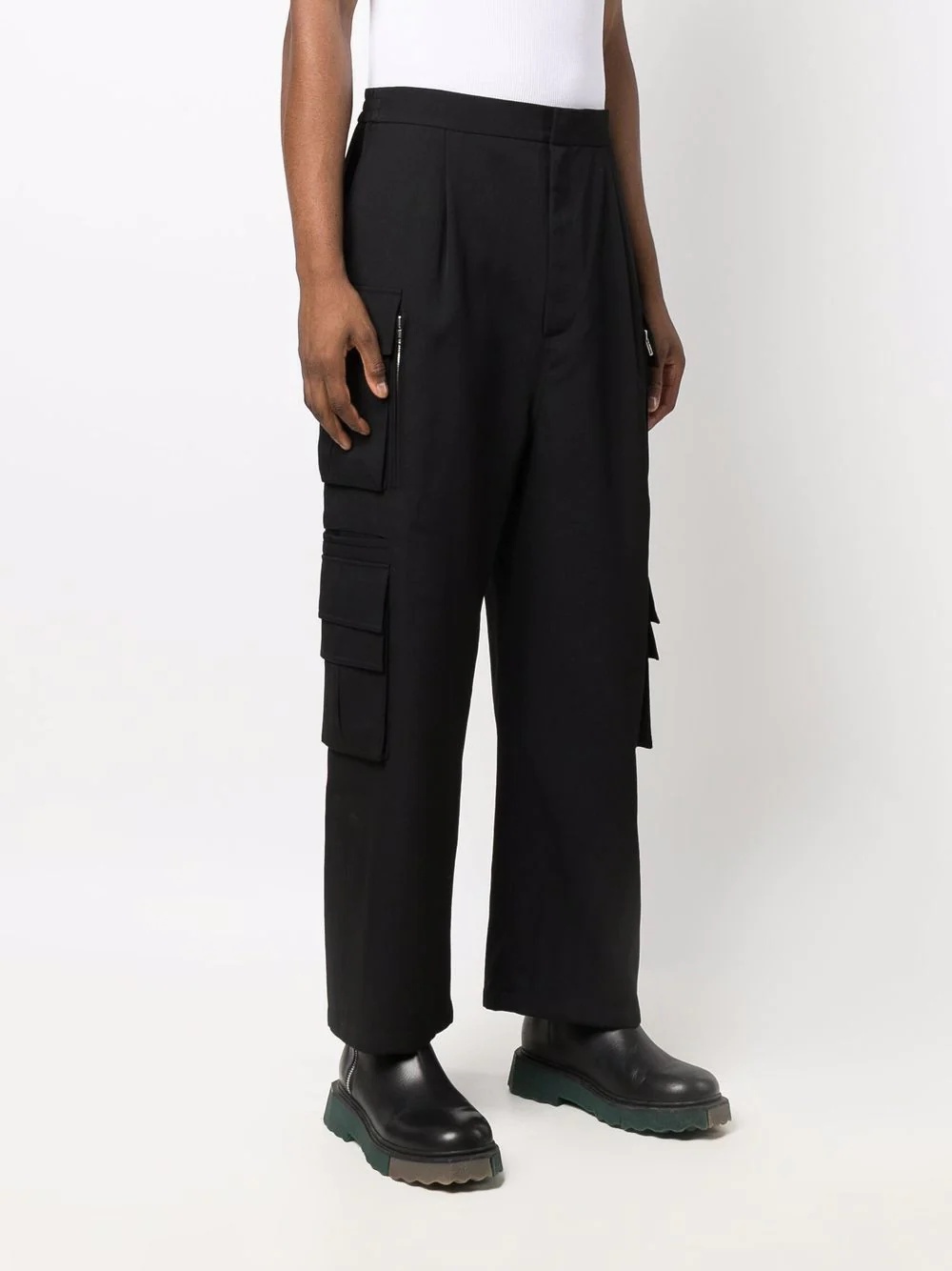 straight leg cargo pants - 3