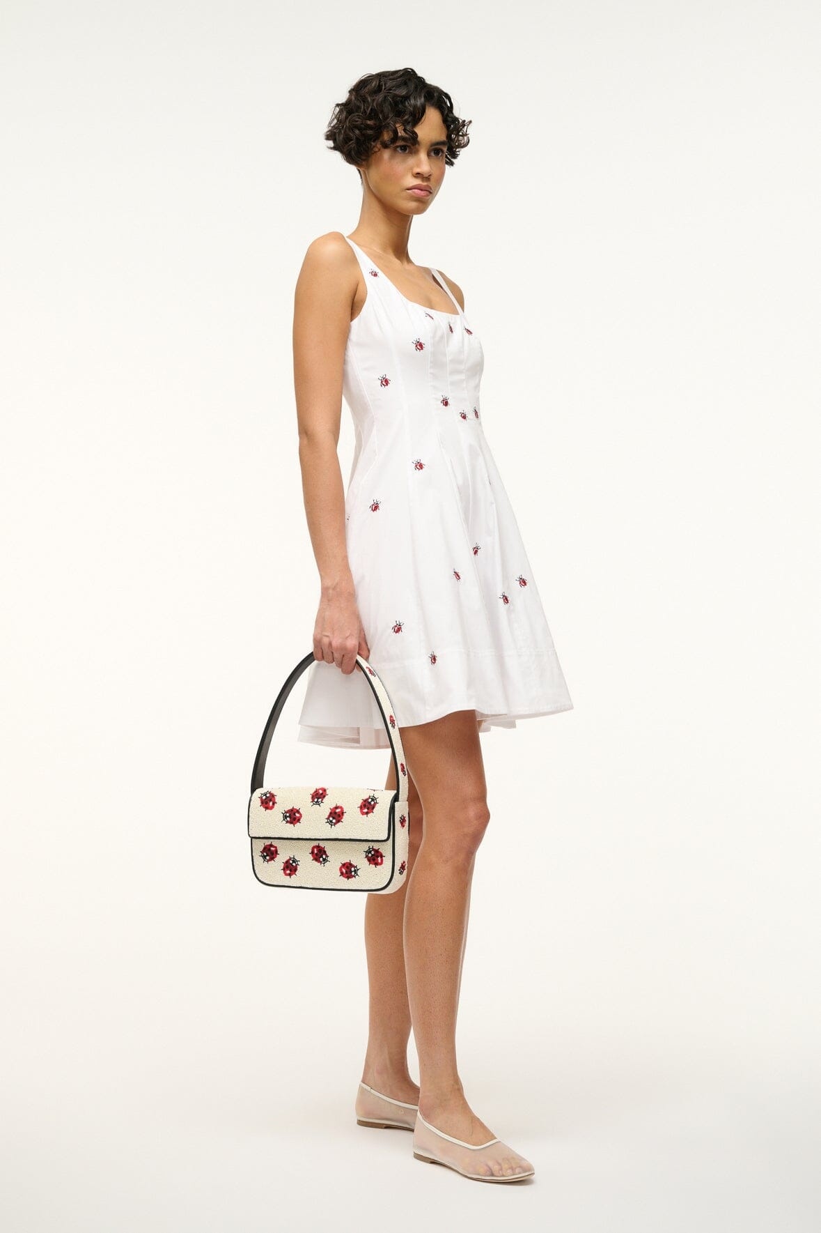 STAUD TOMMY BEADED BAG LADYBUGS - 2
