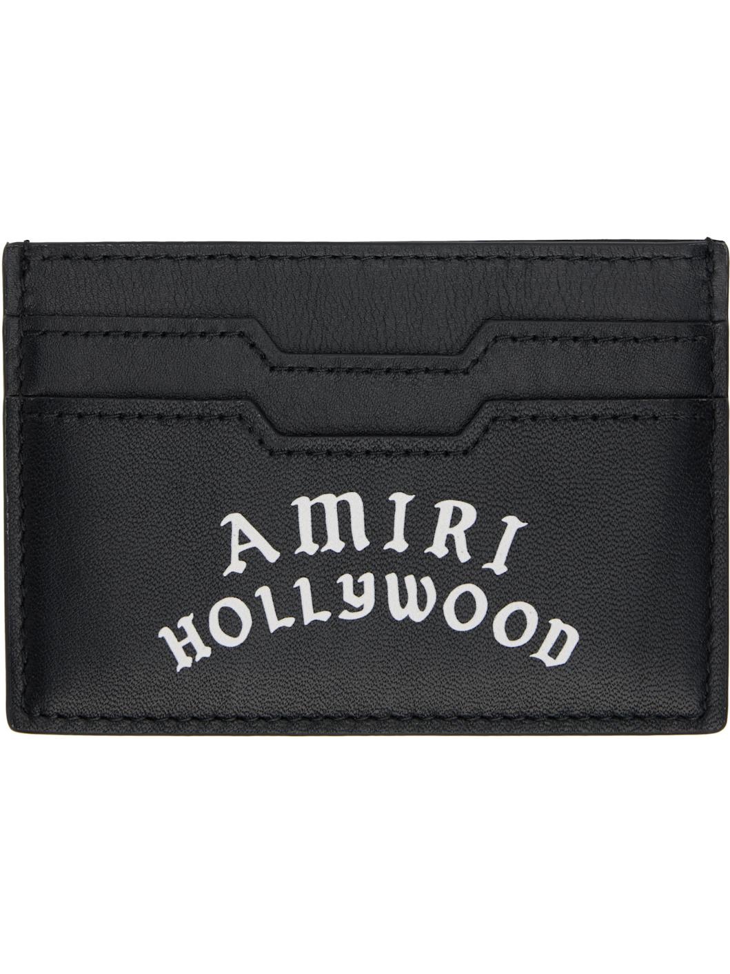 Black 'AMIRI Hollywood' Card Holder - 1
