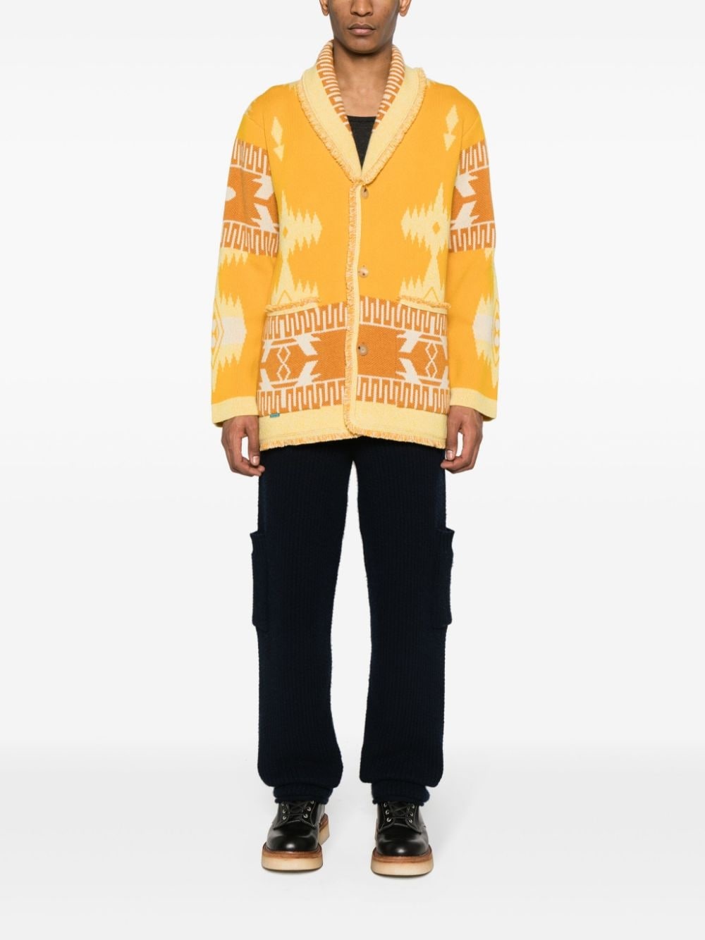 Icon pattern-jacquard cardigan - 2