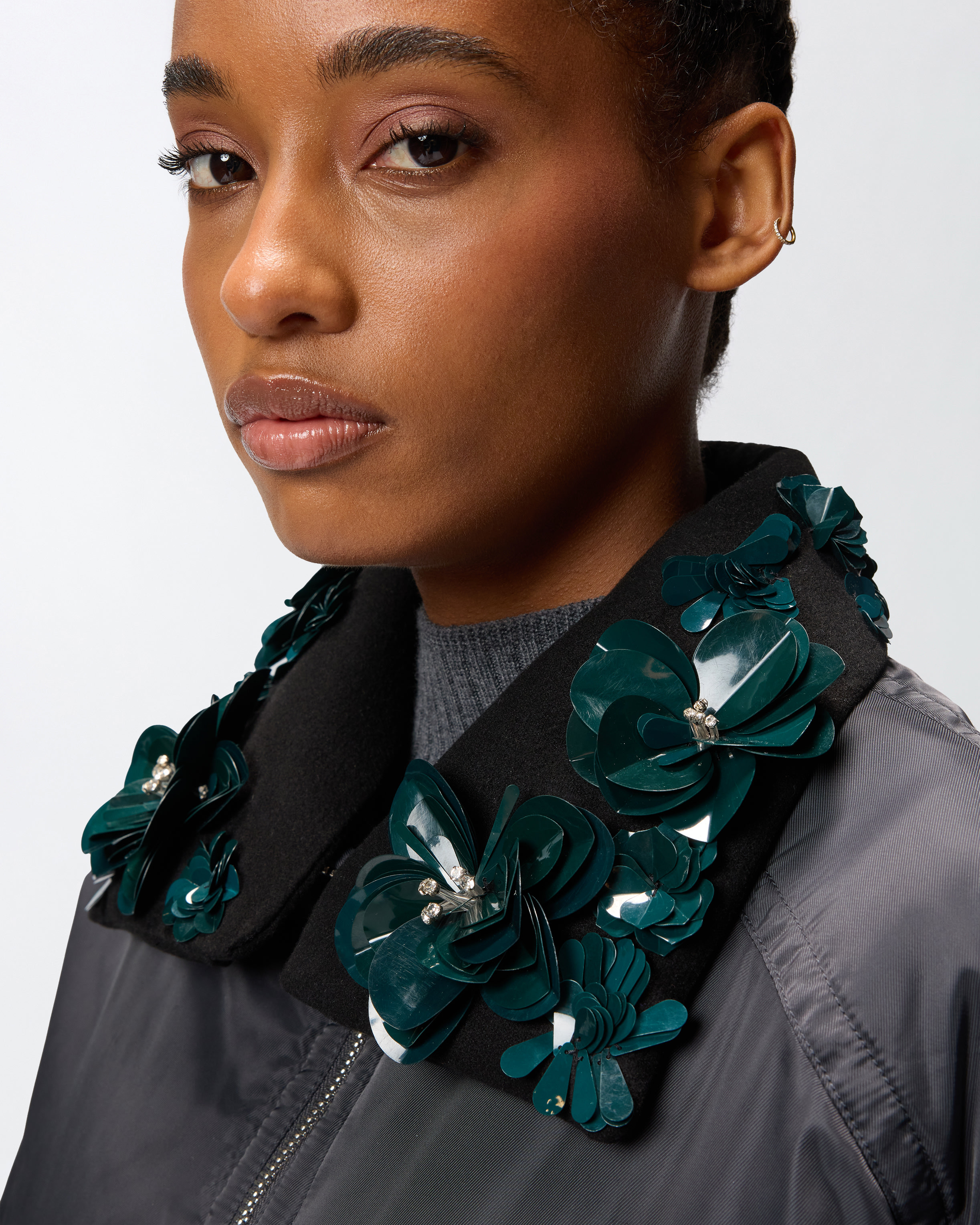 DIAGONAL MATTE BLOUSON - 5