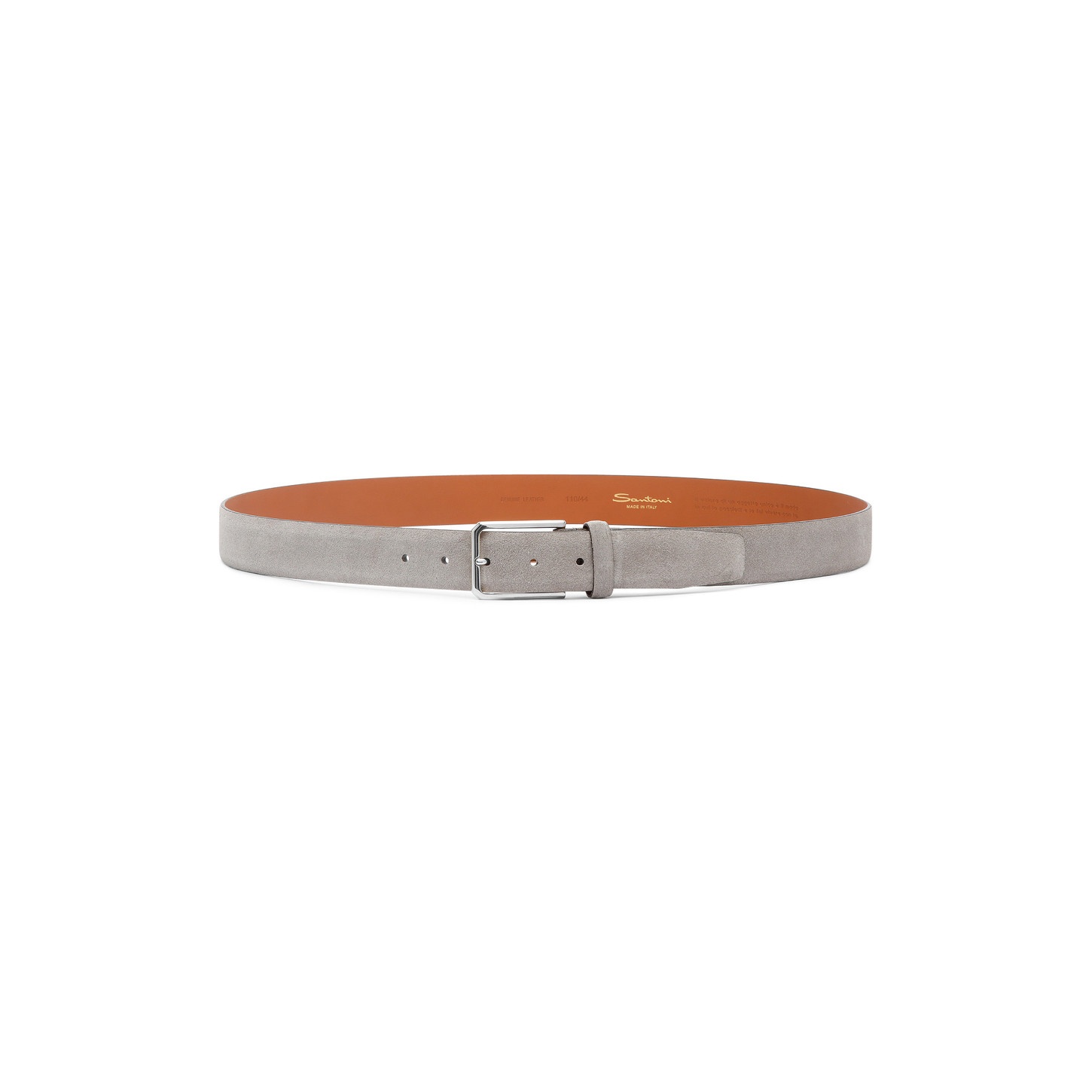 Men's taupe suede adjustable belt - 4