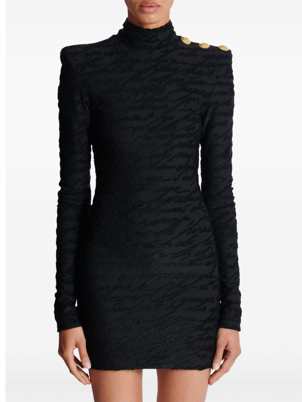 monogram-pattern mini dress - 4