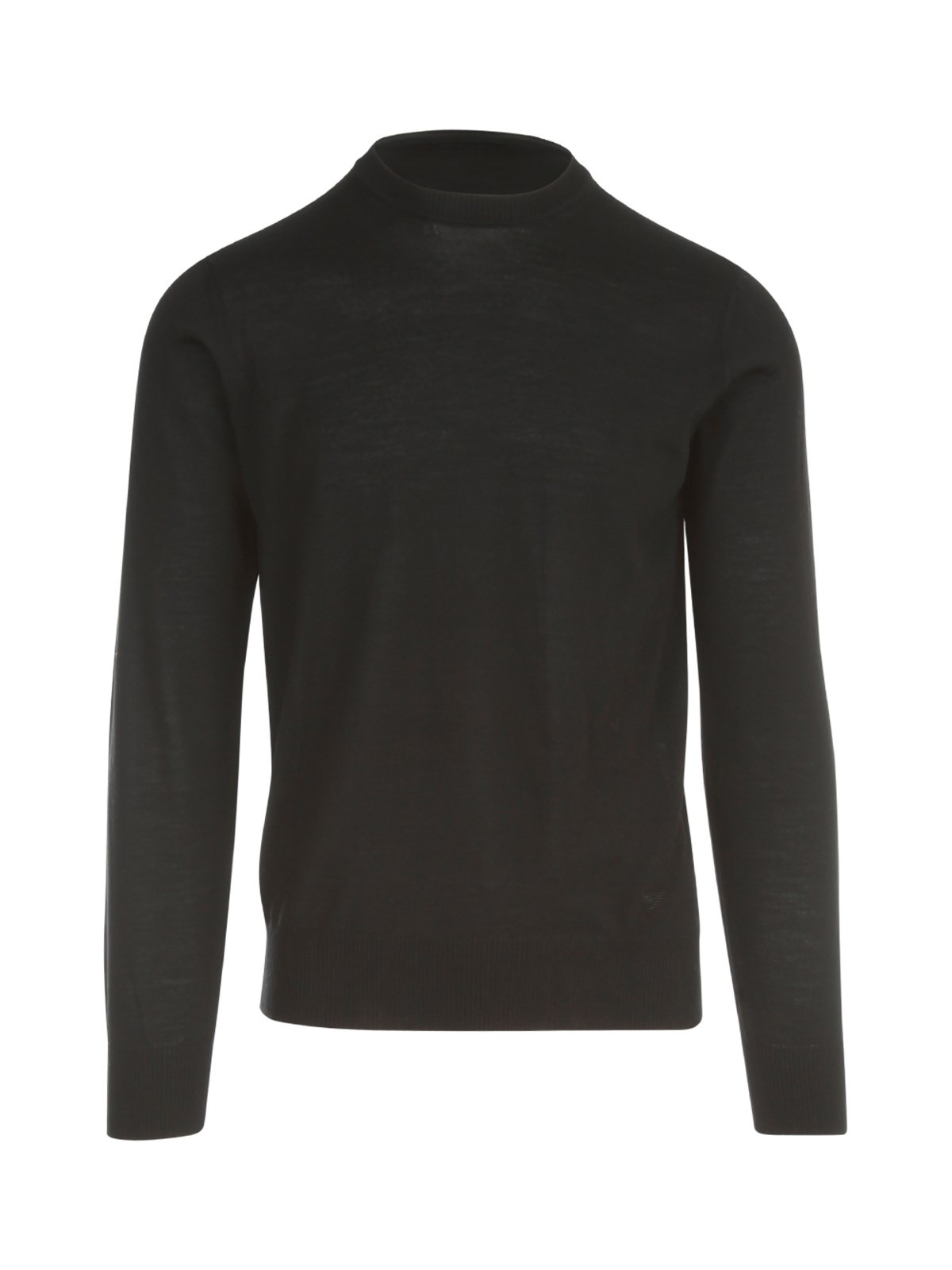 Emporio Armani black round neck sweater - 1