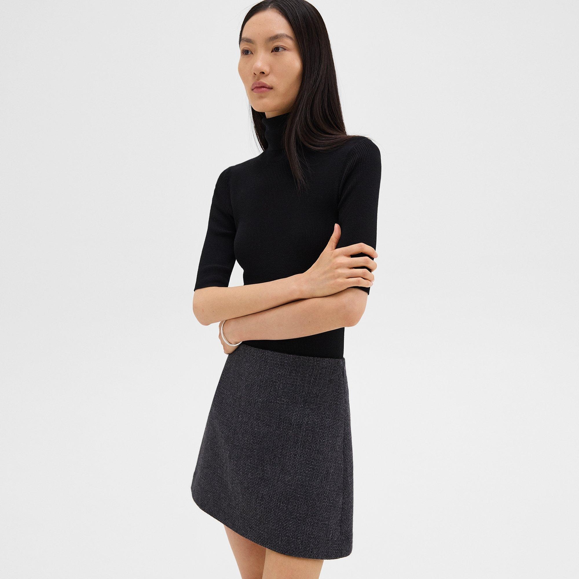 High-Waist Mini Skirt in Tweed - 5